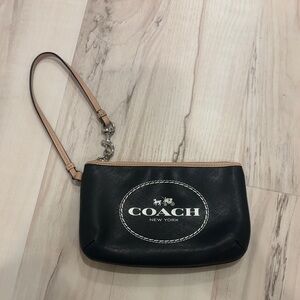 Coach Black Horse and Carriage Wristlet